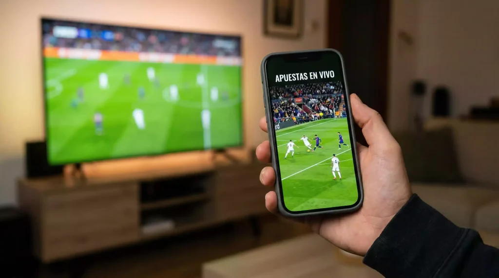 Apuestas en vivo en un partido de la Serie A italiana